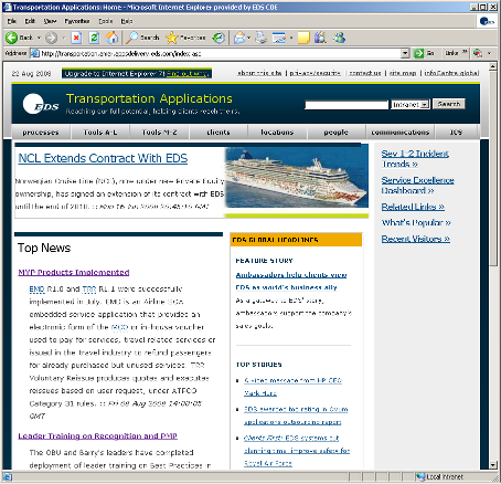 EDS TAIU intranet #1